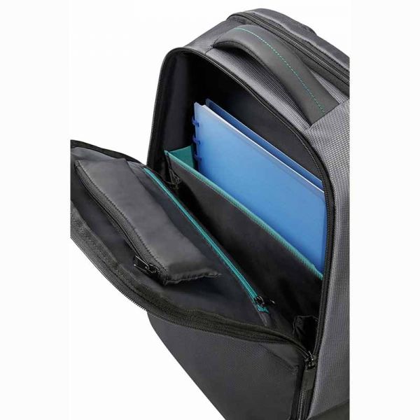 Σακίδιο πλάτης επαγγελματικό Samsonite Qibyte Laptop Backpack 43.9cm/17.3″ Anthracite, εσωτερικό