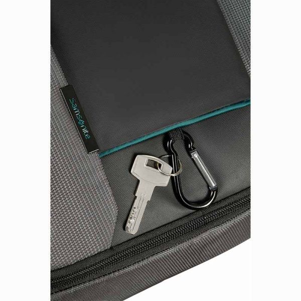 Σακίδιο πλάτης επαγγελματικό Samsonite Qibyte Laptop Backpack 43.9cm/17.3″ Anthracite, λεπτομέρεια, κλειδωθήκη