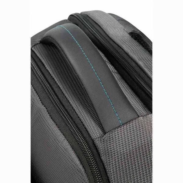 Σακίδιο πλάτης επαγγελματικό Samsonite Qibyte Laptop Backpack 43.9cm/17.3″ Anthracite, λεπτομέρεια χειρολαβή, πάνω όψη