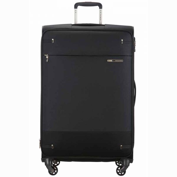 Βαλίτσα υφασμάτινη μεγάλη μαύρη με 4 ρόδες Samsonite Base Boost Spinner Expandable 78cm Black