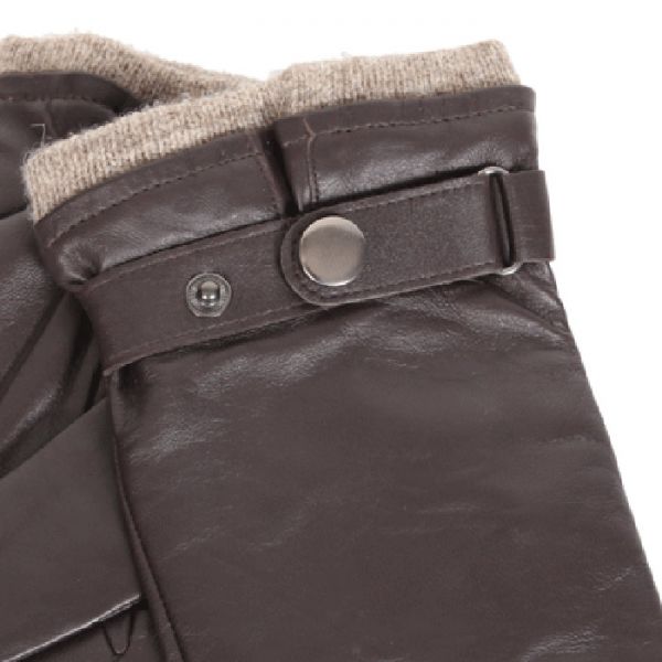 Men's Leather Gloves Guy Laroche 98954 Brown