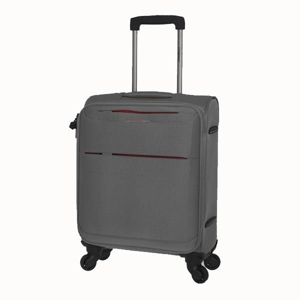 Βαλίτσα μικρή υφασμάτινη γκρι με 4 ρόδες Diplomat ZC 6040-55