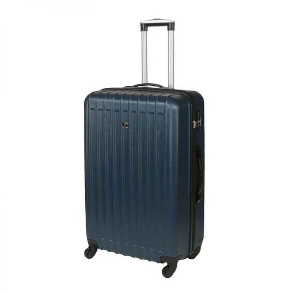Βαλίτσα σκληρή μεγάλη μπλε με 4 ρόδες Dielle 110L