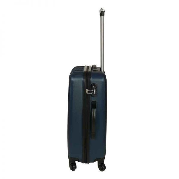 Βαλίτσα σκληρή μεσαία μπλε με 4 ρόδες Dielle 110M, δεξιά όψη