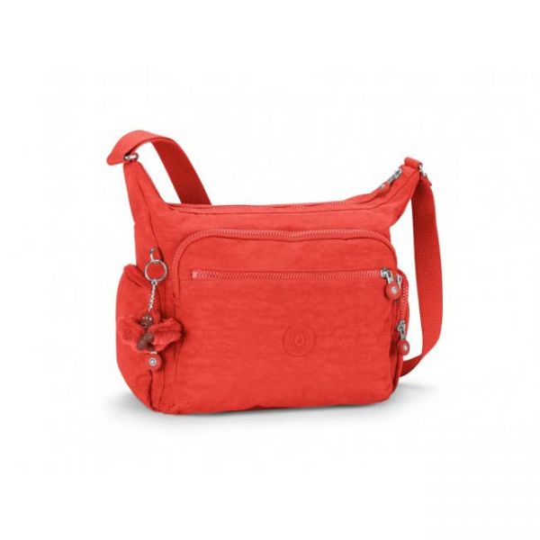 Τσάντα ώμου κόκκινη γυναικεία Kipling Basic Gabbie Large Shoulder Bag Happy Red