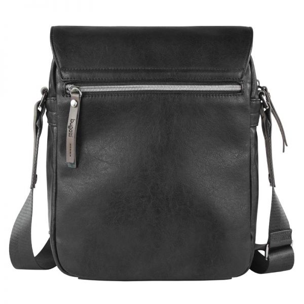 Τσάντα ώμου ανδρική Bugatti Moto D Medium Shoulder Bag, πίσω όψη