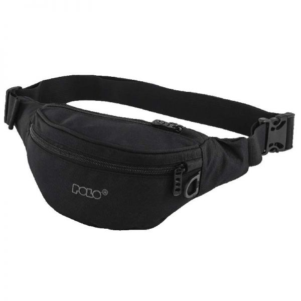 Τσαντάκι μέσης μαύρο POLO Banana Cord Waist Bag 9-08-029 Black