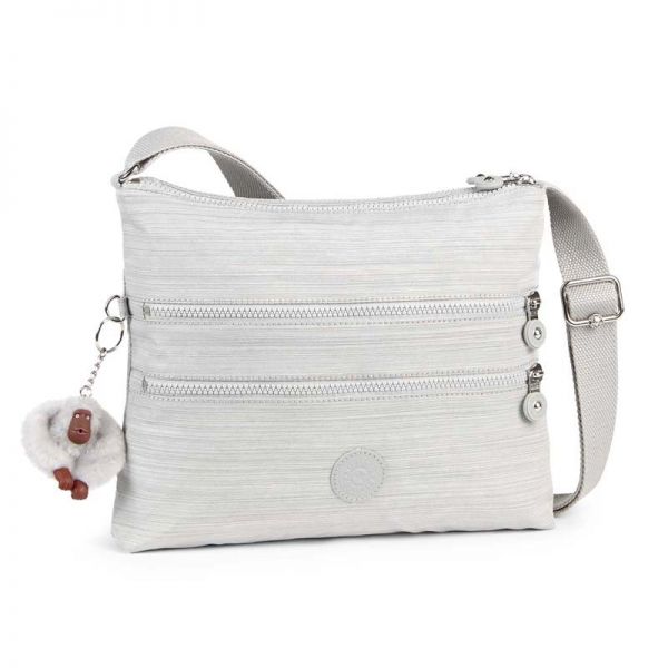 Τσάντα ώμου γκρι Kipling Basic Alvar Shoulder Bag Dazz Grey