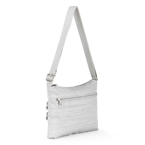 Τσάντα ώμου γκρι Kipling Basic Alvar Shoulder Bag Dazz Grey, πίσω όψη