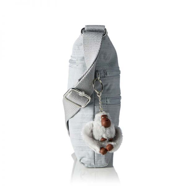 Τσάντα ώμου γκρι Kipling Basic Alvar Shoulder Bag Dazz Grey, δεξιά όψη