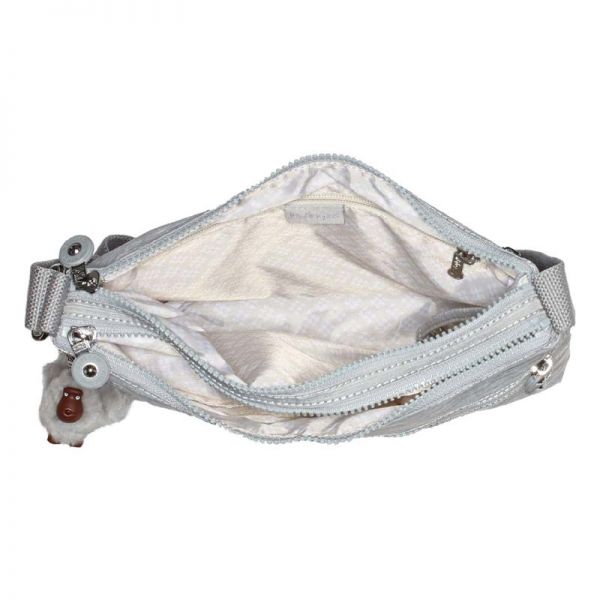 Τσάντα ώμου γκρι Kipling Basic Alvar Shoulder Bag Dazz Grey, εσωτερικό