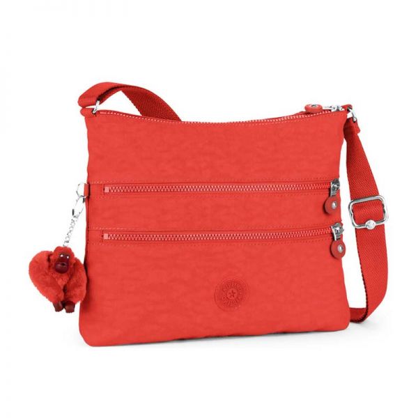 Τσάντα ώμου κόκκινη Kipling Basic Alvar Shoulder Bag Happy Red