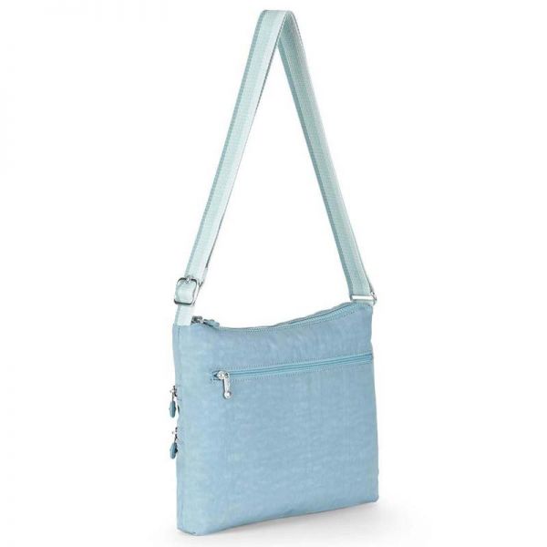 Τσάντα ώμου σιέλ Kipling Basic Alvar Shoulder Bag Pastel Blue C, πίσω όψη