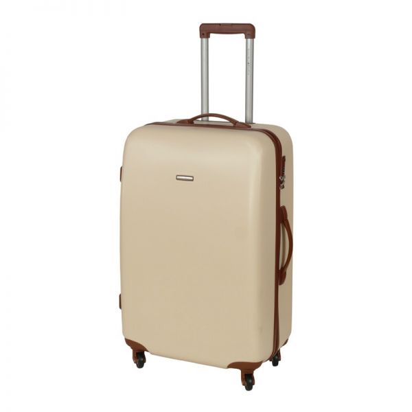 Hard Luggage Ecru With 4 Wheels Beverly Hills Polo Club BH-598 L