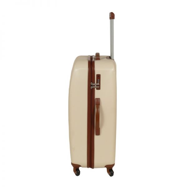 Hard Luggage Ecru With 4 Wheels Beverly Hills Polo Club BH-598 L