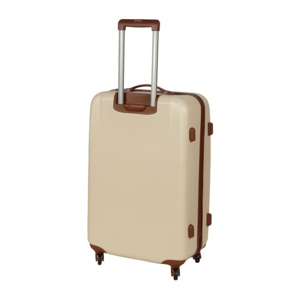 Hard Luggage Ecru With 4 Wheels Beverly Hills Polo Club BH-598 L