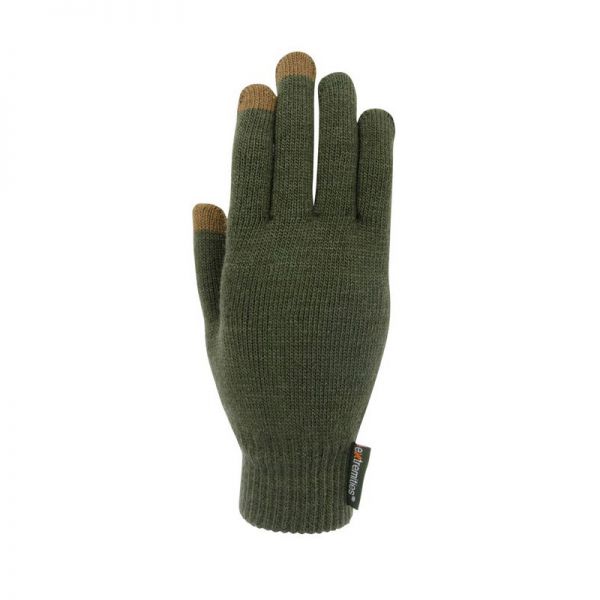 Γάντια πλεκτά unisex Extremities Thinny Touch Glove, πράσινα, πάνω όψη