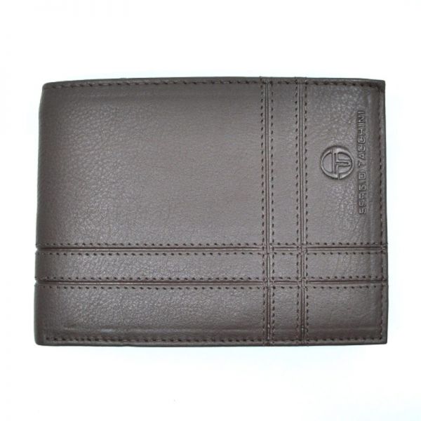 Leather Horizontal Wallet Sergio Tacchini TLUP444 Brown