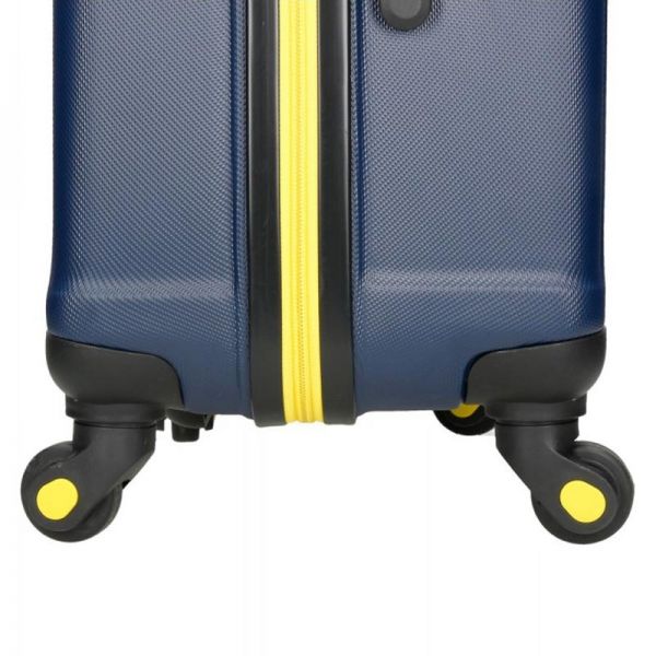 Βαλίτσα σκληρή μεσαία μπλε με 4 ρόδες National Geographic Vital Navy M, λεπτομέρεια, τροχοί