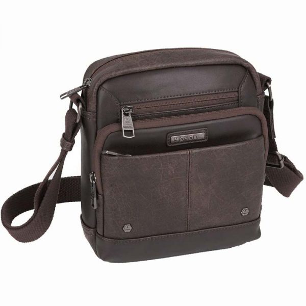 Τσάντα ώμου ανδρική μεσαία καφέ Gabol Pocket Shoulder Bag