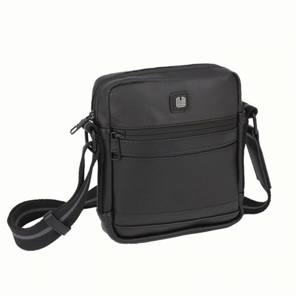 Τσάντα ώμου ανδρική μεσαία μαύρη Gabol Soho Shoulder Bag