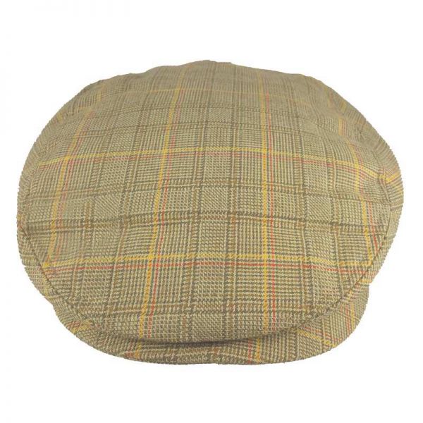 Καπέλο τραγιάσκα καλοκαιρινό μπεζ καρό Kangol Check Hudson Cap