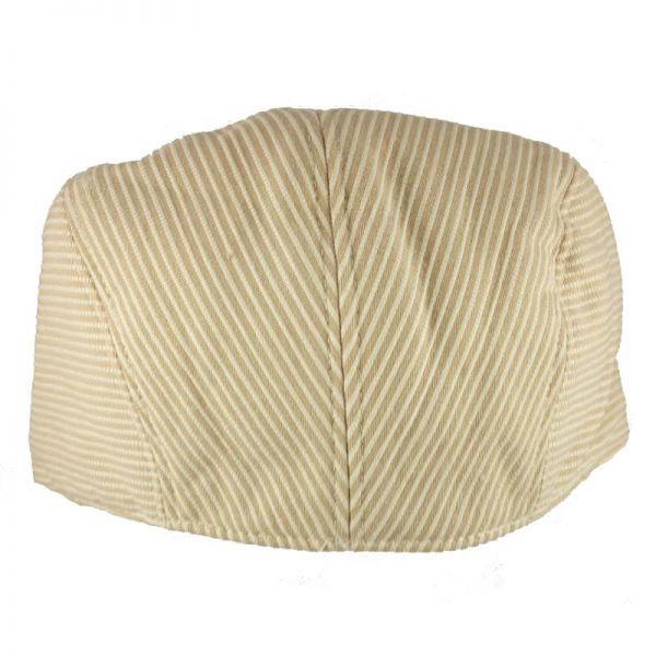 Men's summer cotton cap Kangol Stripes Hudson Beige