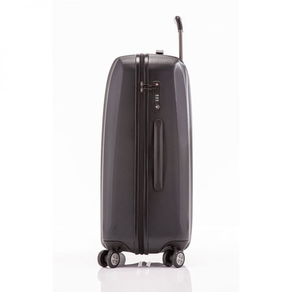 Cabin Hard Luggage 4 Wheels Titan Xenon Black 809406 55cm