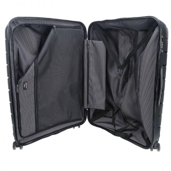 Large Hard Luggage 4 Wheels Titan Limit  Spinner Black