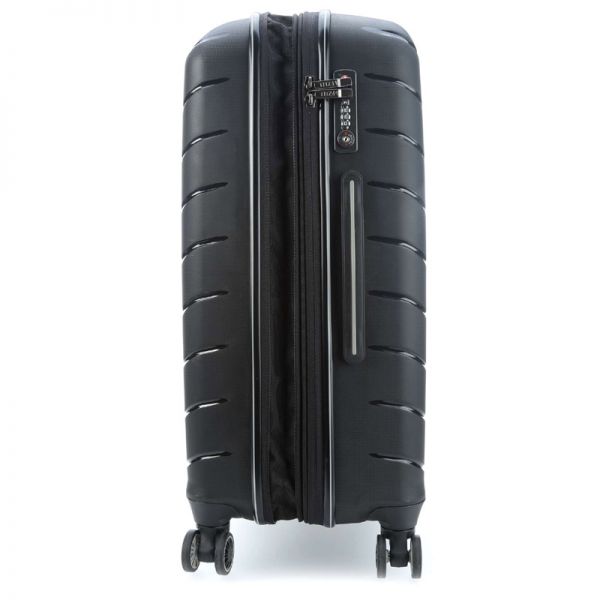 Medium Hard Expandable Luggage 4 Wheels Titan Limit Spinner Black