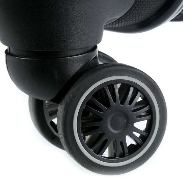 Βαλίτσα σκληρή μεσαία επεκτάσιμη μαύρη Titan Limit Expandable M Spinner Black, λεπτομέρεια, τροχός