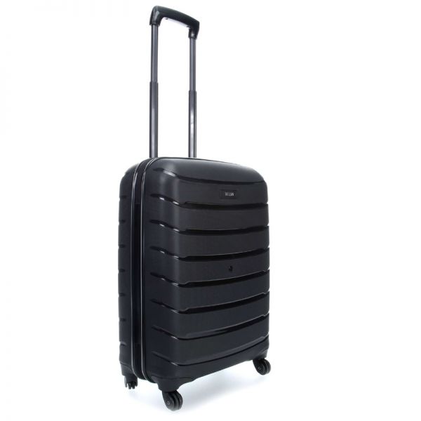 Cabin Hard Luggage 4 Wheels Titan Limit S Black