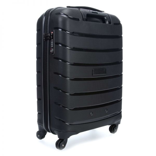 Cabin Hard Luggage 4 Wheels Titan Limit S Black