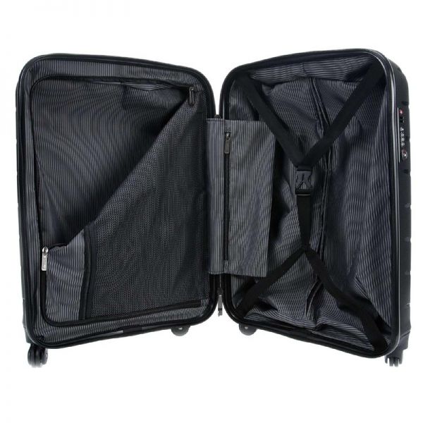 Cabin Hard Luggage 4 Wheels Titan Limit S Black