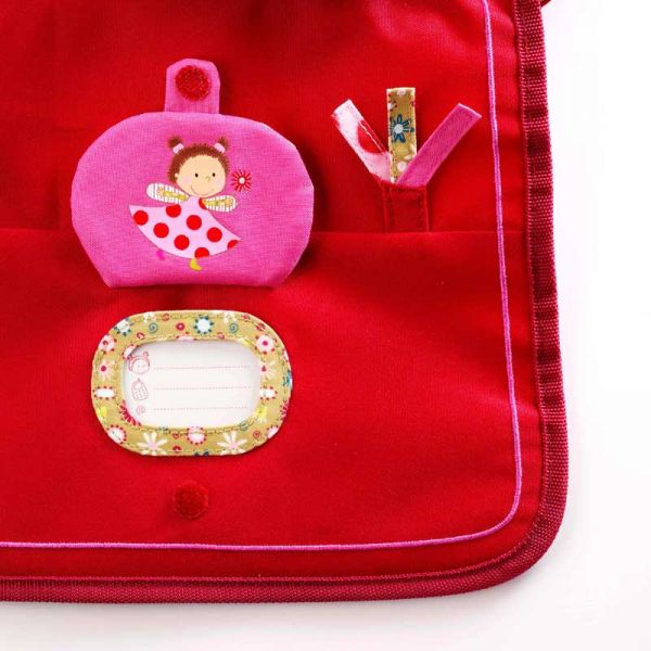 Σακίδιο πλάτης - τσάντα παιδική Liz η νεραϊδούλα Lilliputiens Liz Small Schoolbag, λεπτομέρεια, ετικέτα ονόματος