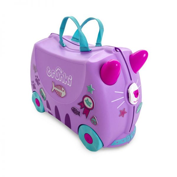 Βαλίτσα παιδική γατούλα Trunki Cassie Cat Luggage με αυτοκόλλητα