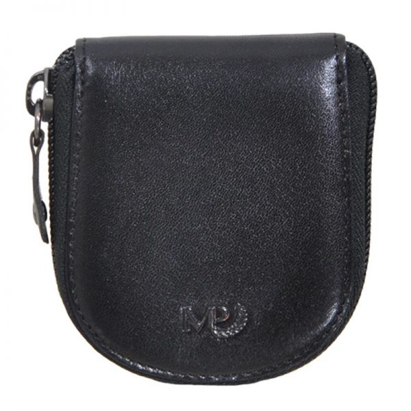 Leather Coins Pouch Wallet Marta Ponti Tagus Black B120238