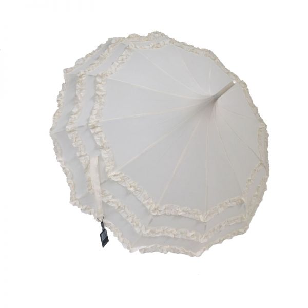 Long Automatic Wedding Umbrella  Vogue Ecru