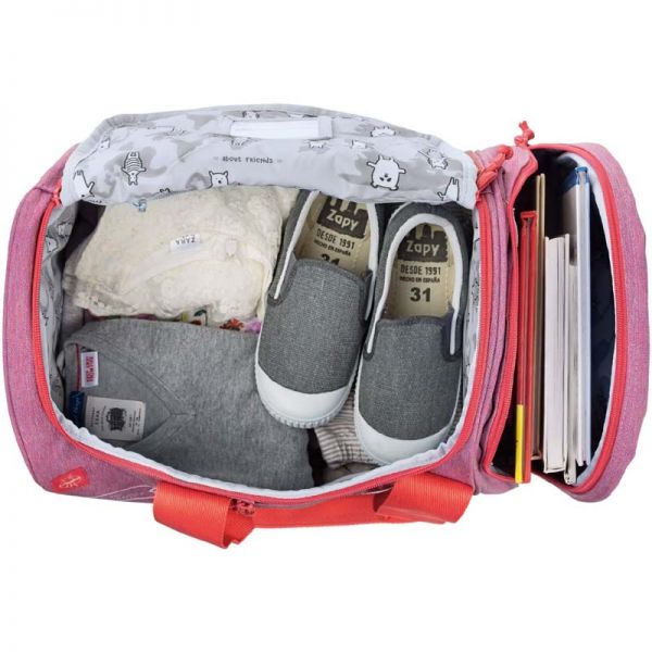 Τσάντα ταξιδιού παιδική ροζ Lässig Mini Sportsbag About Frieds, εσωτερικό