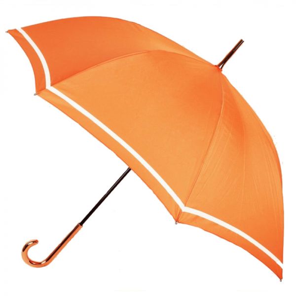 Ομπρέλα μεγάλη αυτόματη γυναικεία μονόχρωμη πορτοκαλί αντηλιακή Vogue