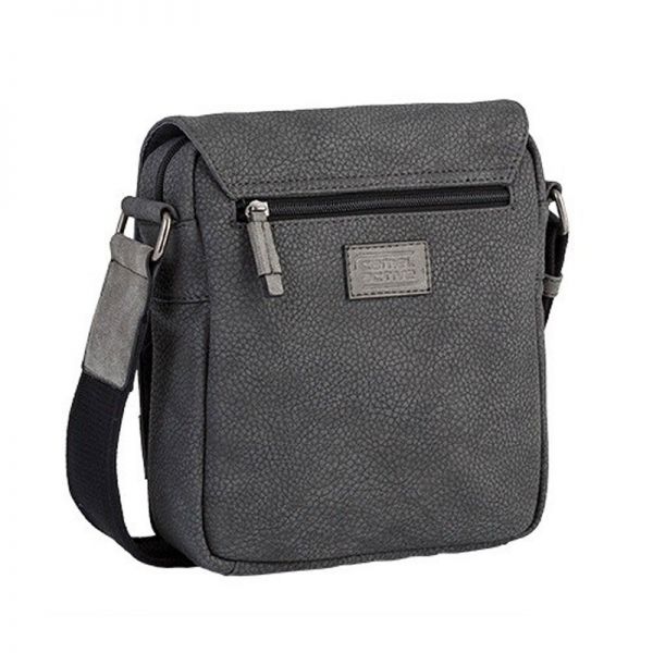 Τσάντα ώμου ανδρική γκρι Camel Active Saigon Grey Shoulder Bag, πίσω όψη