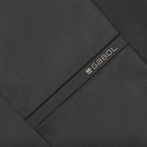 Τσαντάκι ώμου μεγάλο μαύρο Gabol Twist Shoulder Bag Black, λεπτομέρεια, μπροστινή όψη