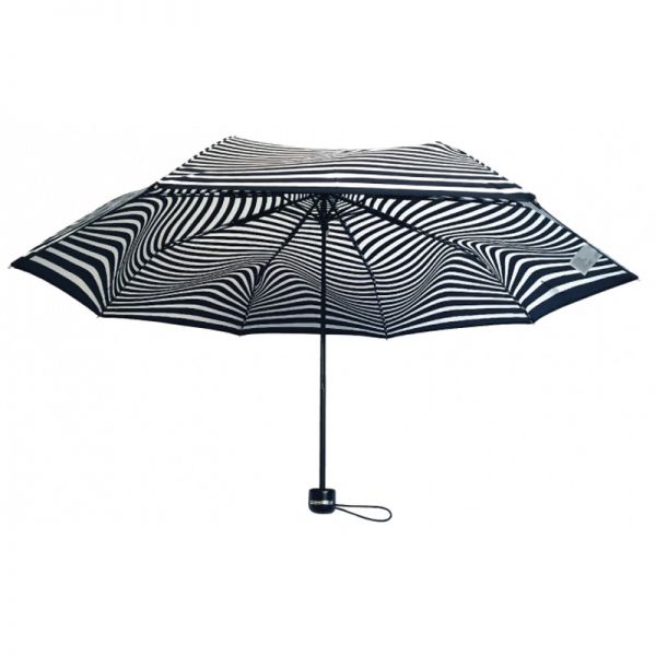 Ομπρέλα γυναικεία ασπρόμαυρη σπαστή χειροκίνητη Guy Laroche Folding Umbrella 8340