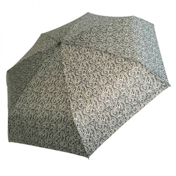 Ομπρέλα γυναικεία mini σπαστή εμπριμέ Guy Laroche Folding Umbrella 8365, γκρι