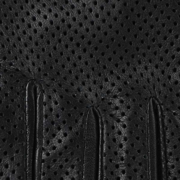 Γάντια δερμάτινα γυναικεία διάτρητα μαύρα  Guy Laroche Leather Gloves 98874 Black