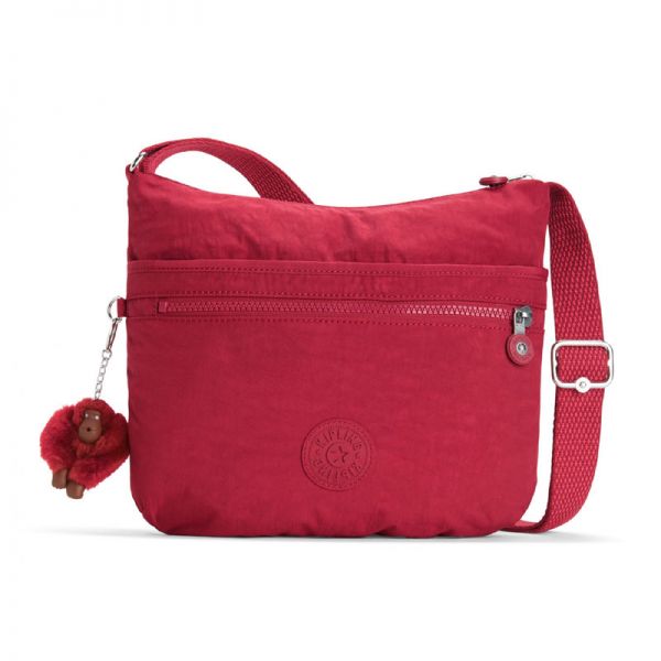 Τσάντα ώμου γυναικεία κόκκινη Kipling Basic Arto Shoulder Bag Cross-Body Radiant Red C