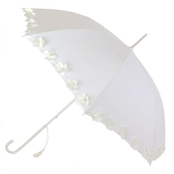 Ομπρέλα  μεγάλη νυφική εκρού με λουλούδια Vogue Ecru Wedding Umbrella