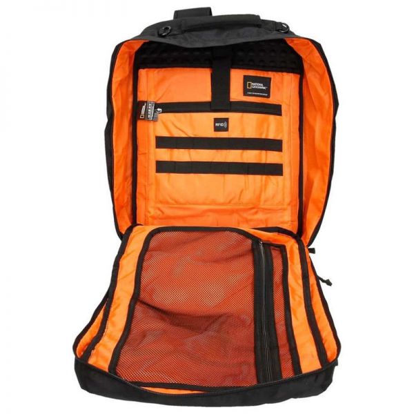 Τσάντα ταξιδίου - σακίδιο πλάτης μαύρο National Geographic Hybrid 3 Way Backpack Black, εσωτερικό.
