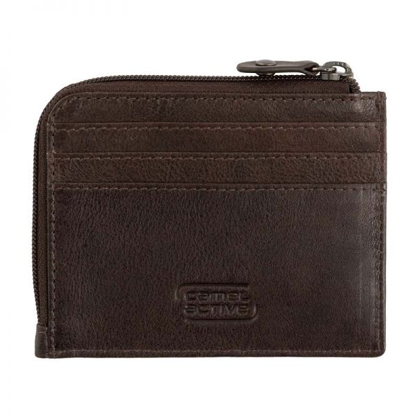 Θήκη για κάρτες δερμάτινη καφέ Camel Active Osaka Card Holder Brown, πίσω όψη