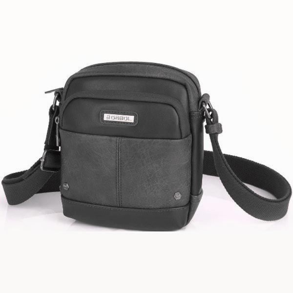 Τσαντάκι ώμου ανδρικό μαύρο Gabol Pocket Shoulder Bag Black